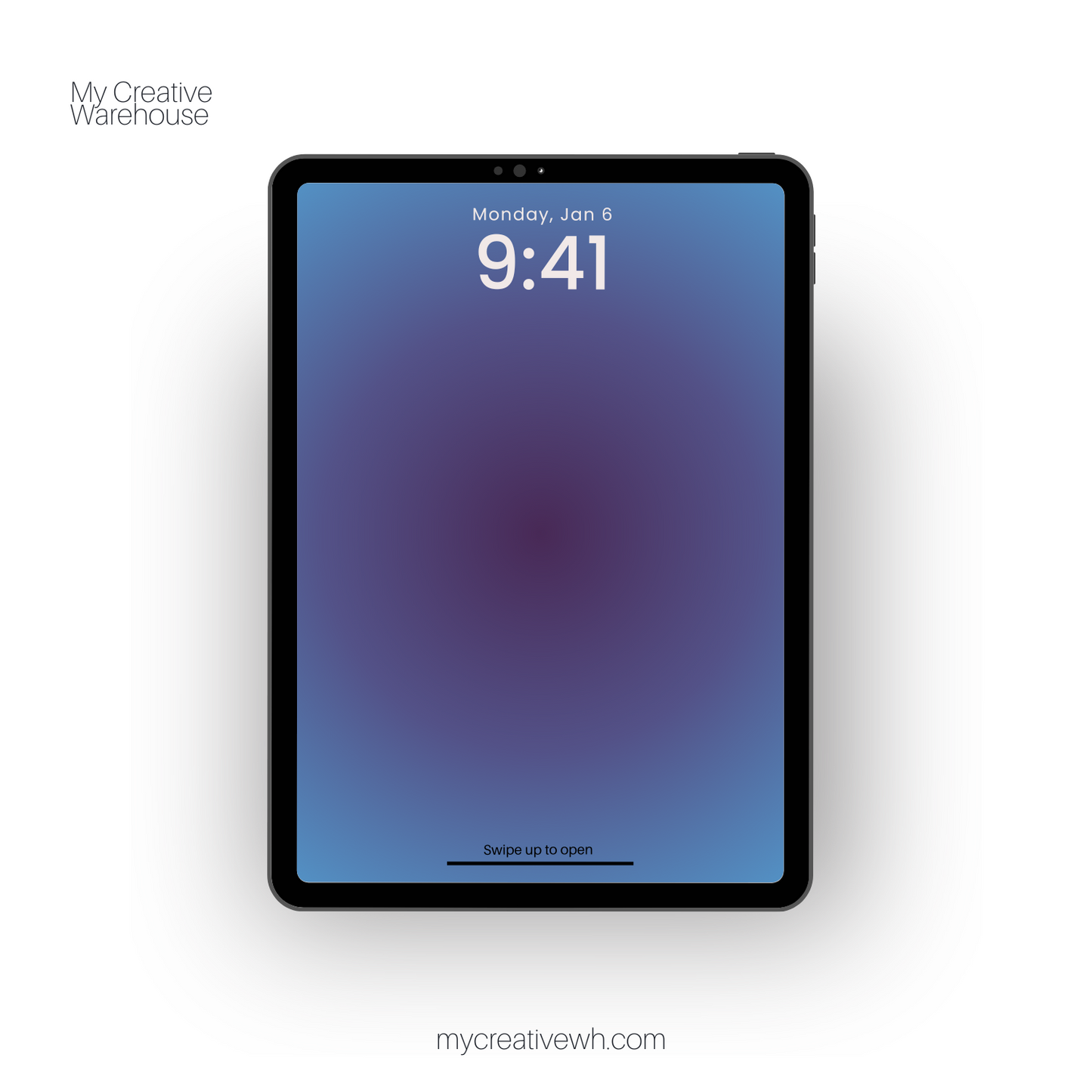 Deep Ocean Hue Blue Green Aura iPad Wallpaper