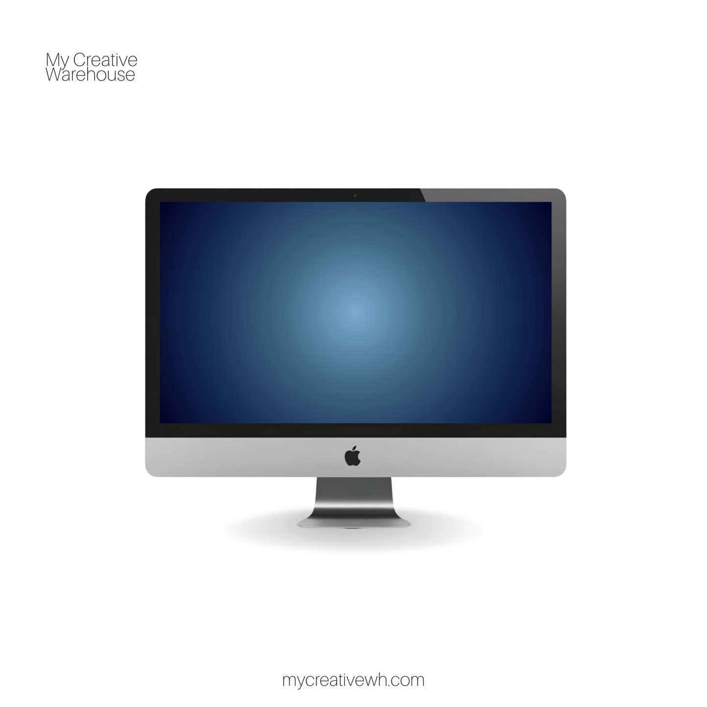 Midnight with Pale and Slate Blue Dark Aura Desktop Wallpaper