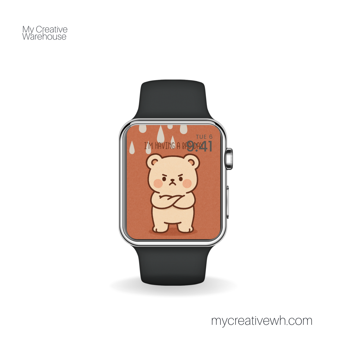 Moody Kawaii Teddy Bear Apple Watch Wallpapers