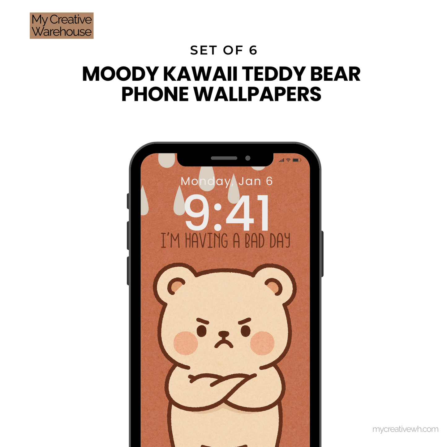 Moody Kawaii Teddy Bear Phone Wallpapers