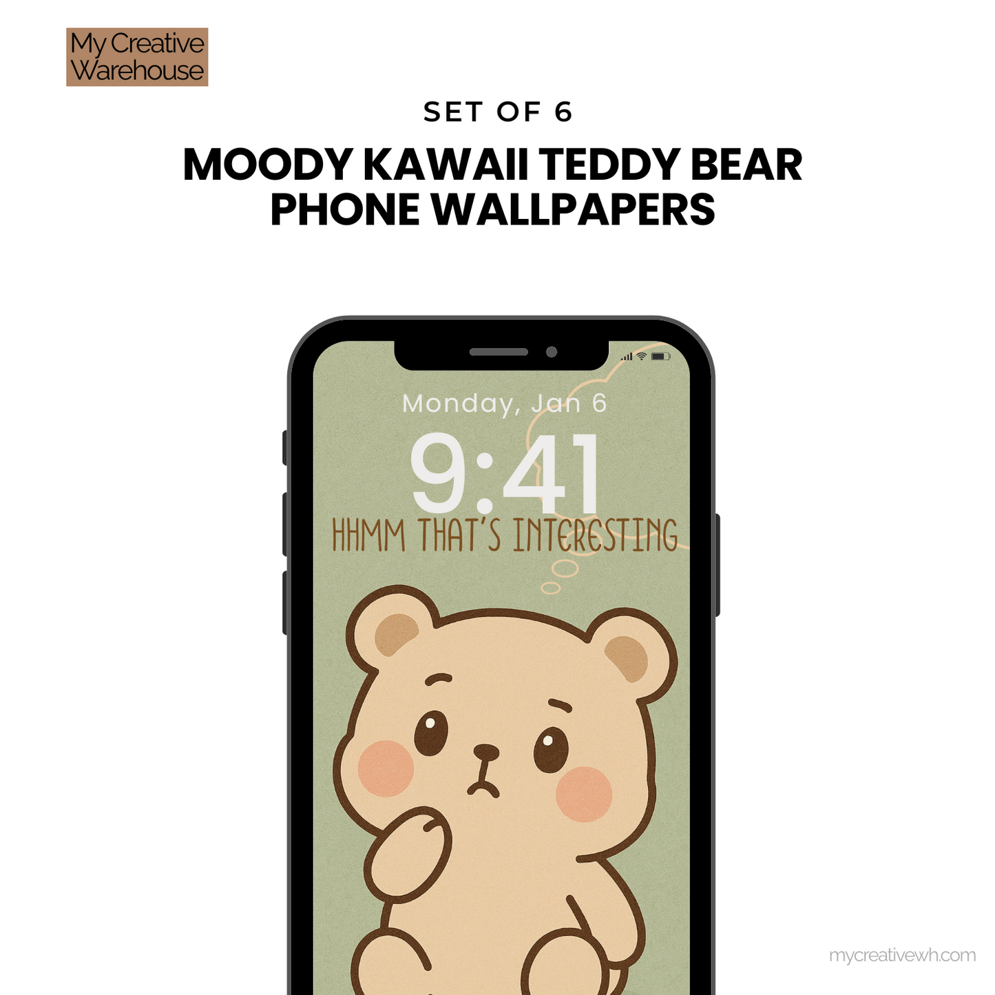 Moody Kawaii Teddy Bear Phone Wallpapers