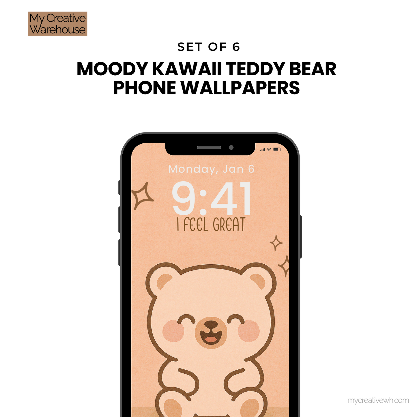 Moody Kawaii Teddy Bear Phone Wallpapers