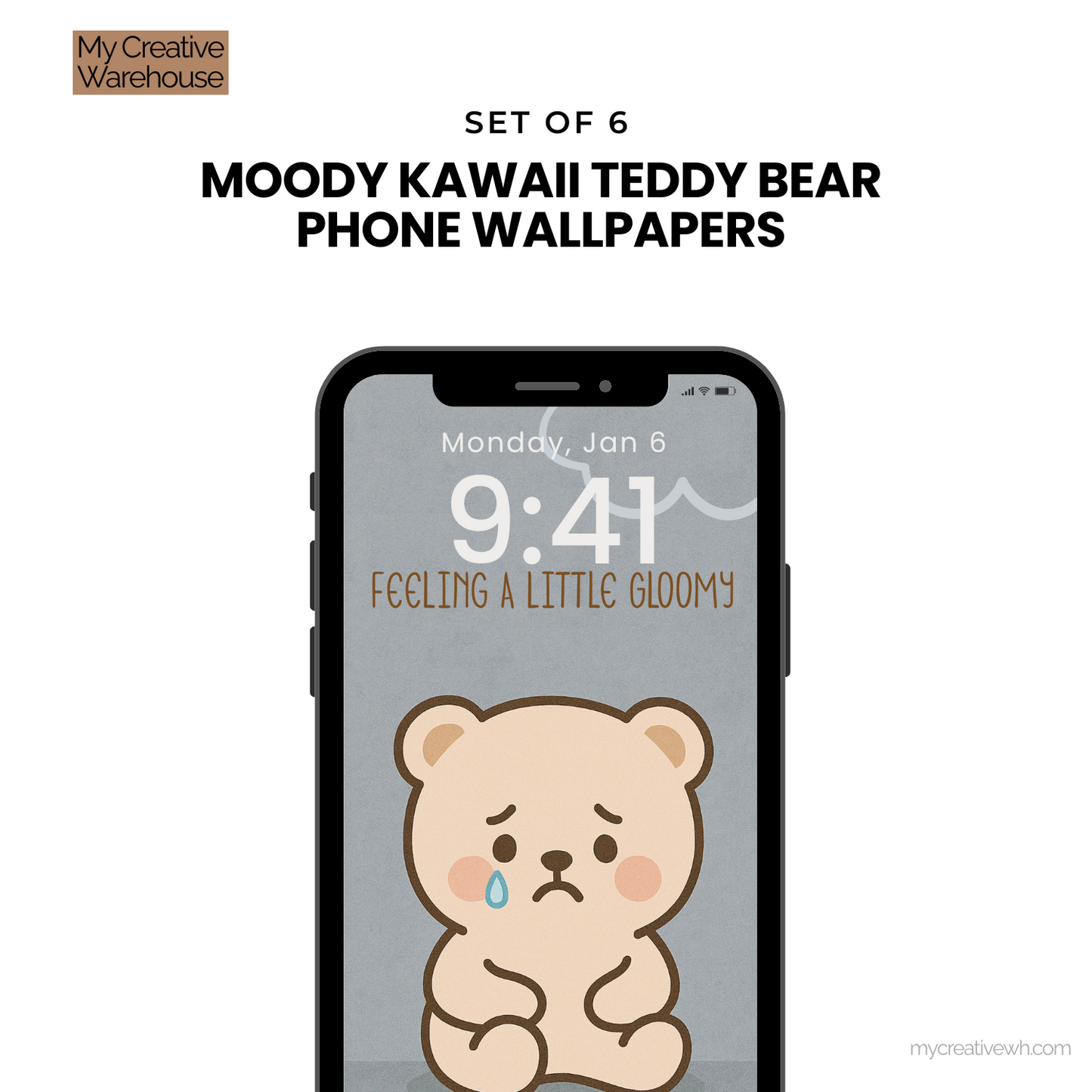 Moody Kawaii Teddy Bear Phone Wallpapers