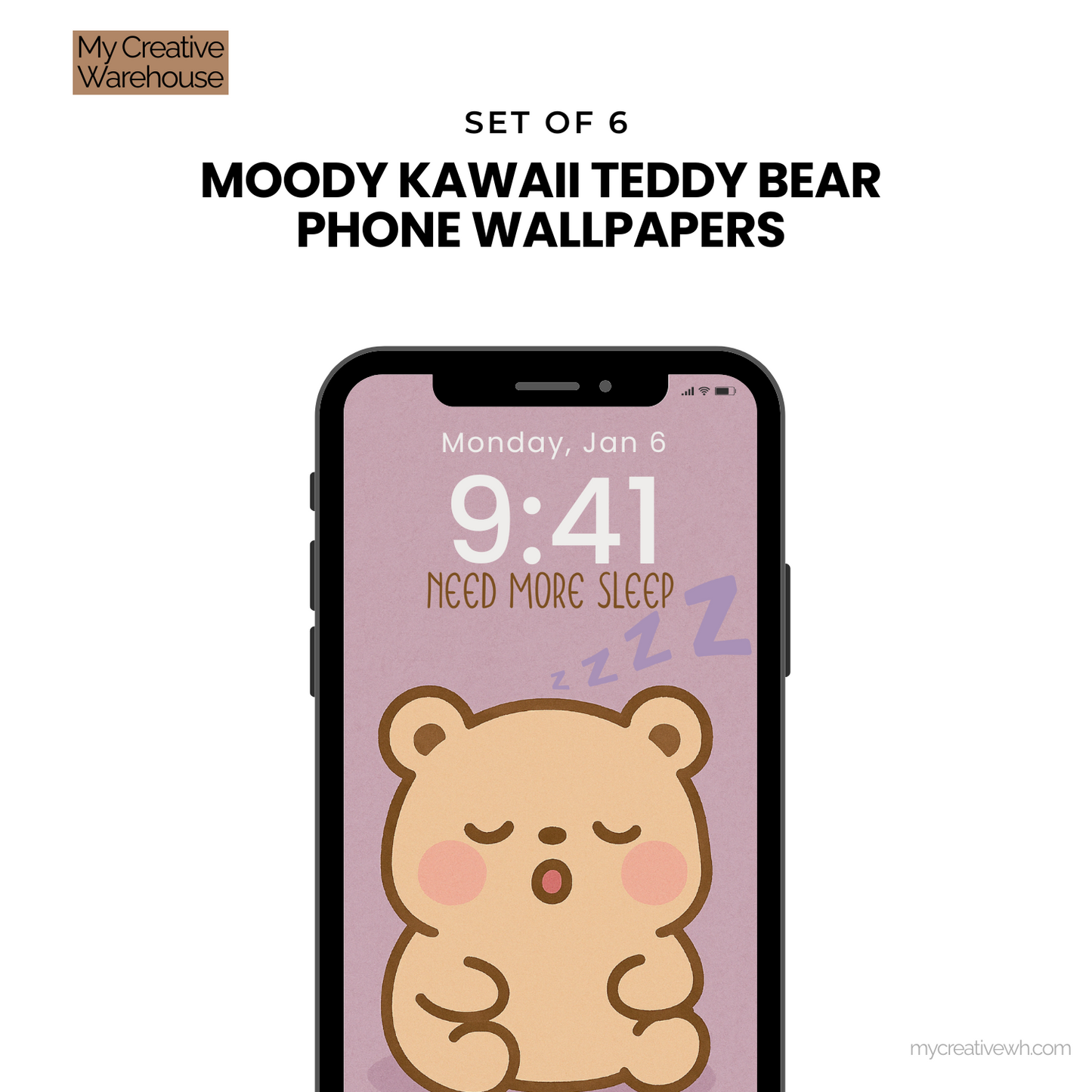 Moody Kawaii Teddy Bear Phone Wallpapers