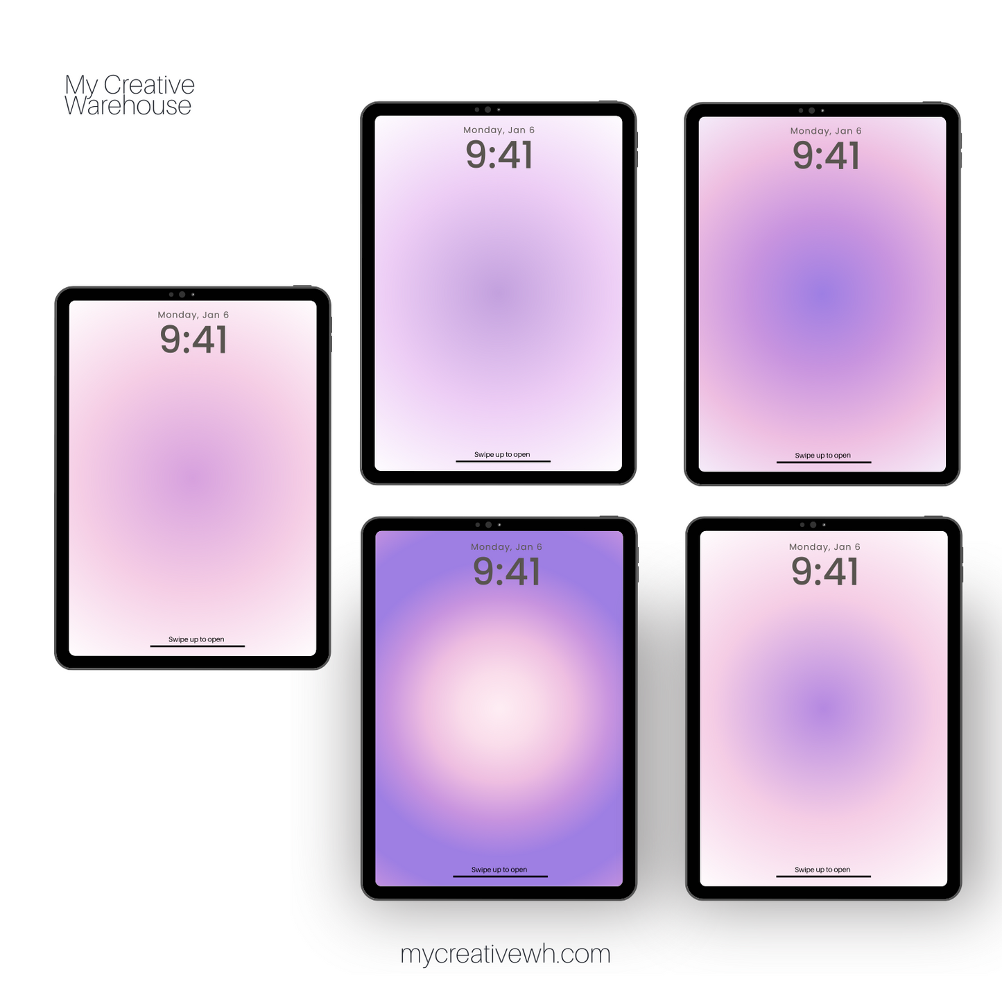 Morning Dusk Purple Peach Coral Aura iPad Wallpaper