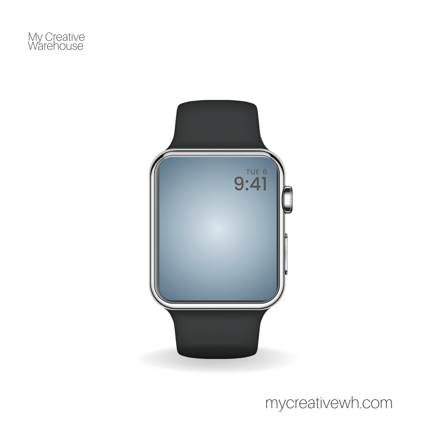 Slate Grey Blue Dark and Moody Aura Apple Watch Wallpaper