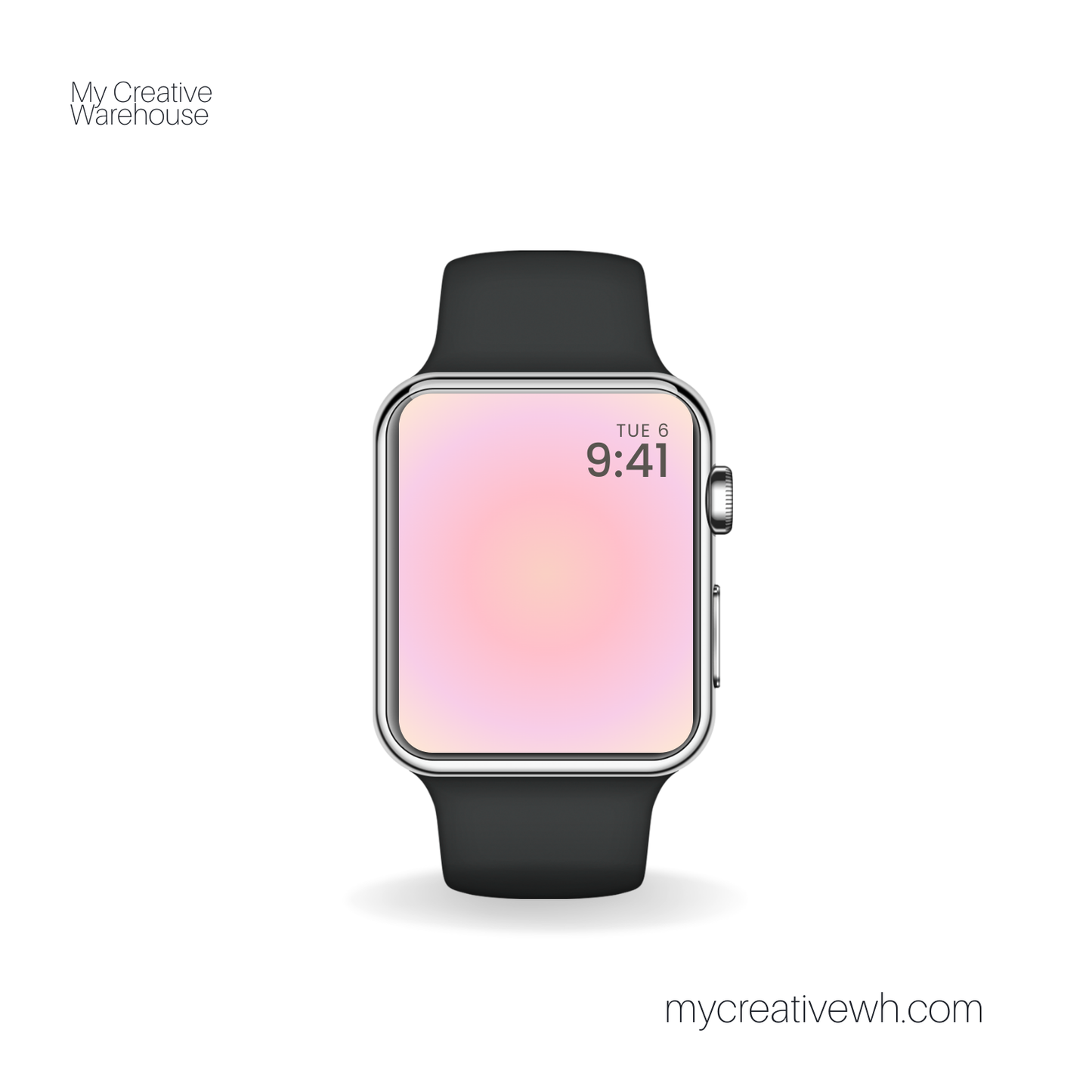 Summer Haze Pink, Purple, Mint Aura Gradient Apple Watch Wallpaper