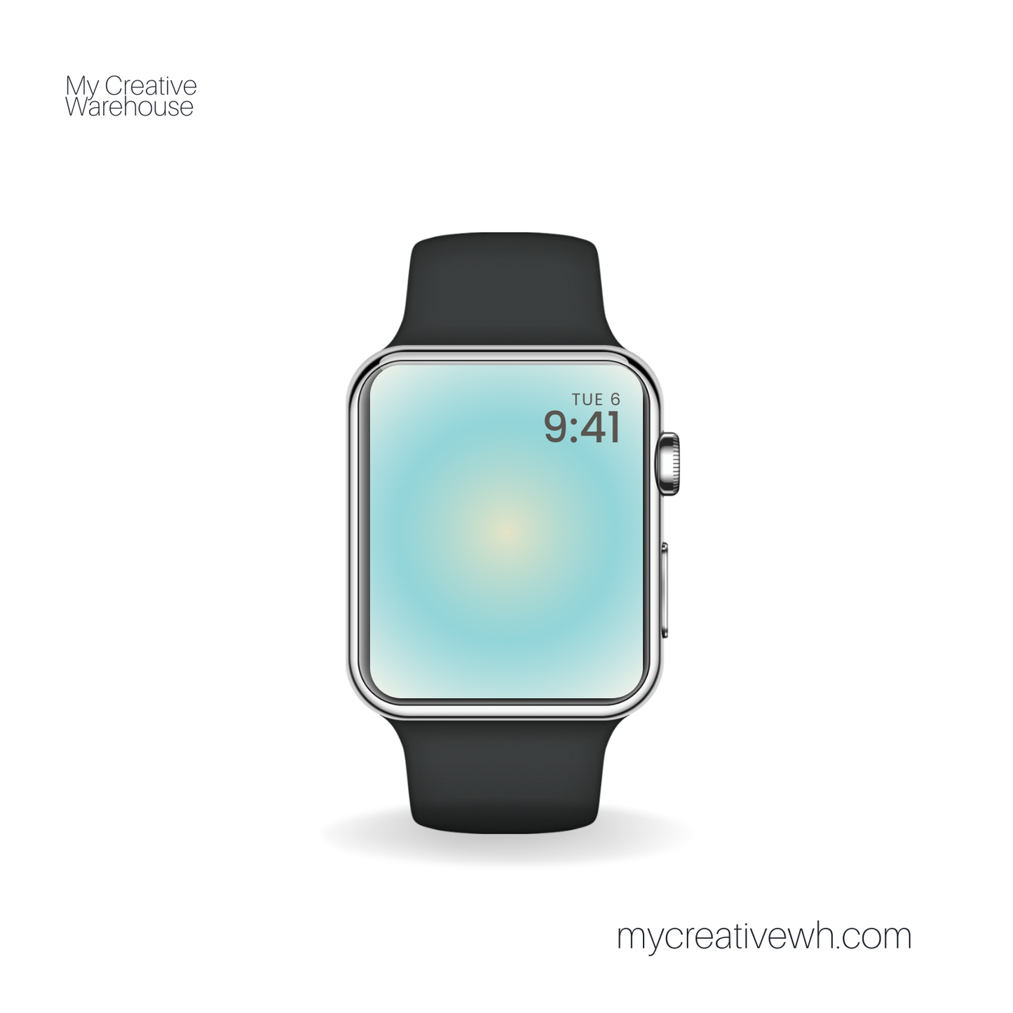 Summer Haze Pink, Purple, Mint Aura Gradient Apple Watch Wallpaper