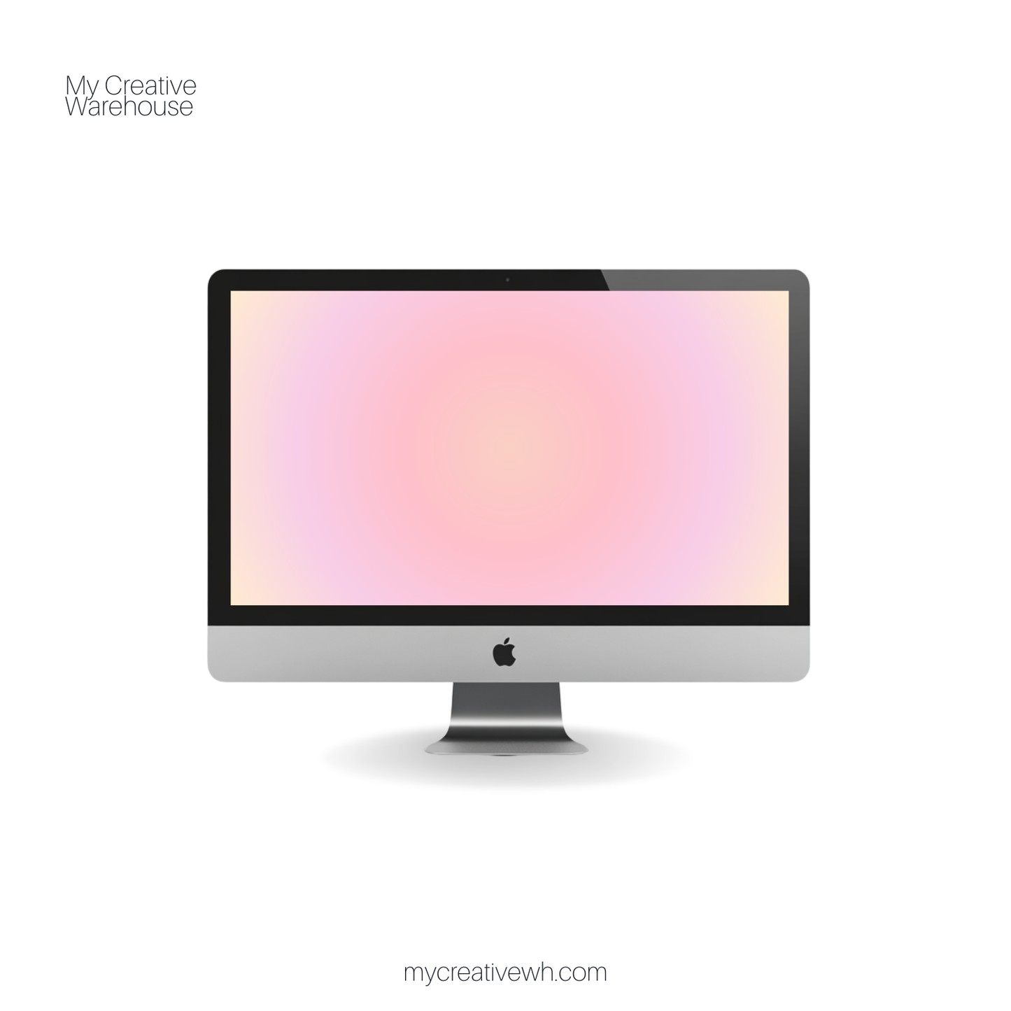 Summer Haze Pink, Purple, Mint Aura Gradient Desktop Wallpaper