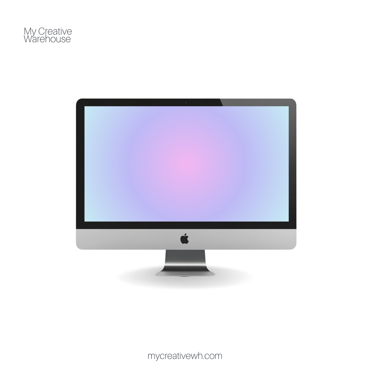 Summer Haze Pink, Purple, Mint Aura Gradient Desktop Wallpaper