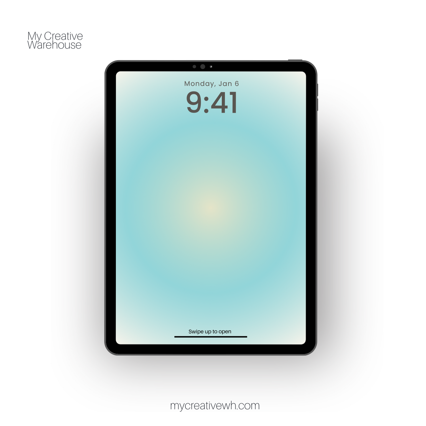 Summer Haze Pink, Purple, Mint Aura Gradient iPad Wallpaper