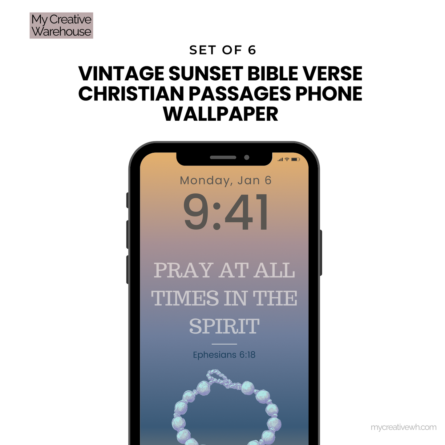 Vintage Sunset Bible Verse Christian Passages Phone Wallpaper