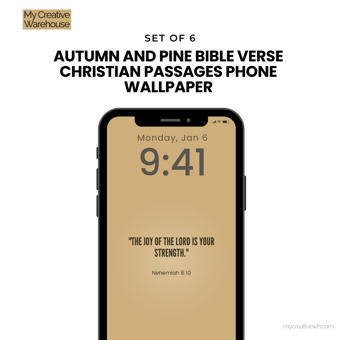 Autumn and Pine Bible Verse Christian Passages Phone Wallpaper