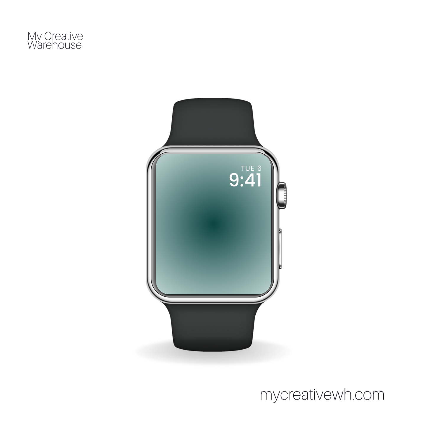 Black Forest and Sage Green Aura Apple Watch Wallpaper