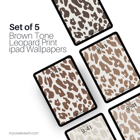 Brown Tone Leopard Print iPad Wallpapers