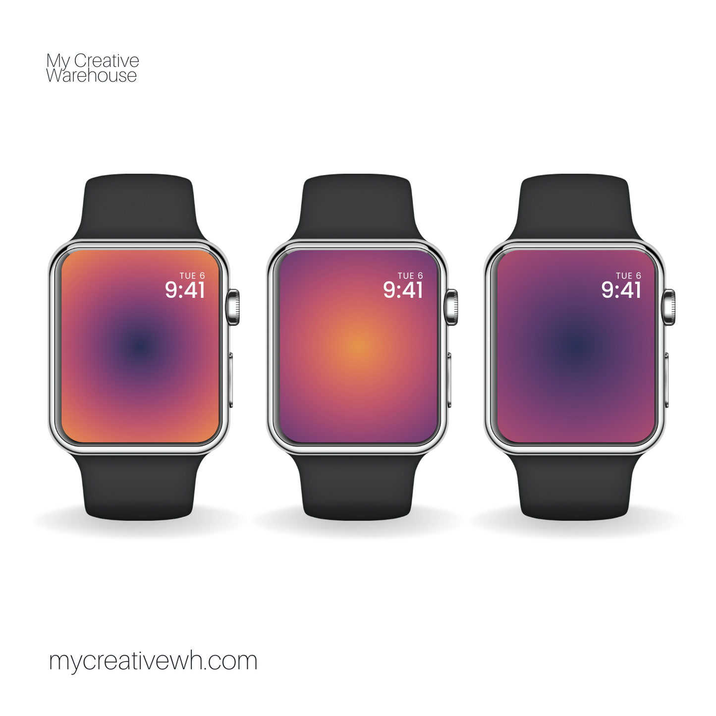 Burnt Plum Purple and Peach Aura Apple Watch Wallpaper