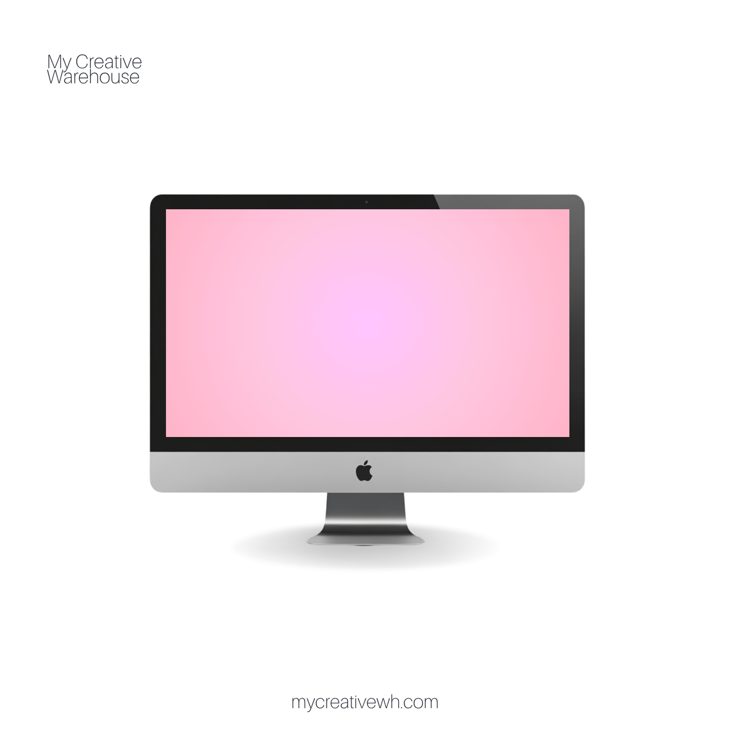 Coral Pink Summer Aura Gradient Desktop Wallpaper