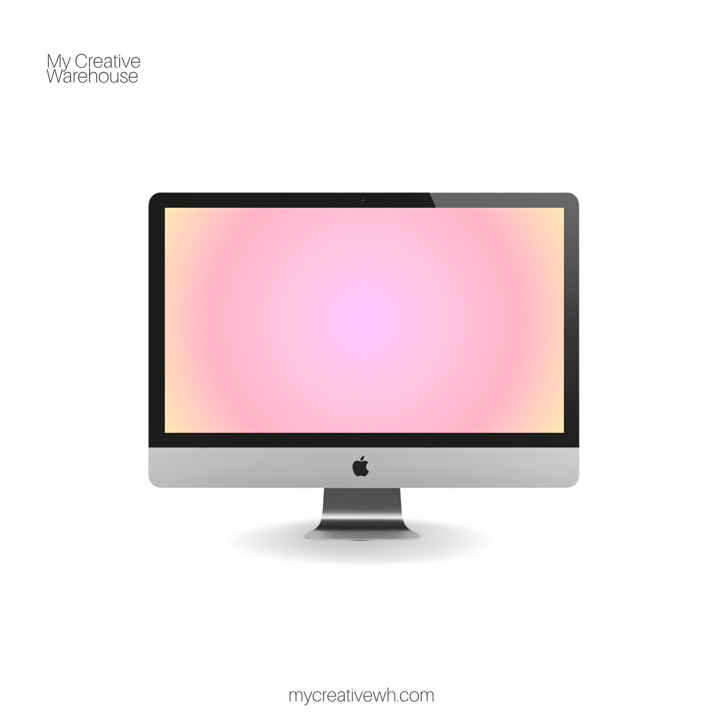 Coral Pink Summer Aura Gradient Desktop Wallpaper