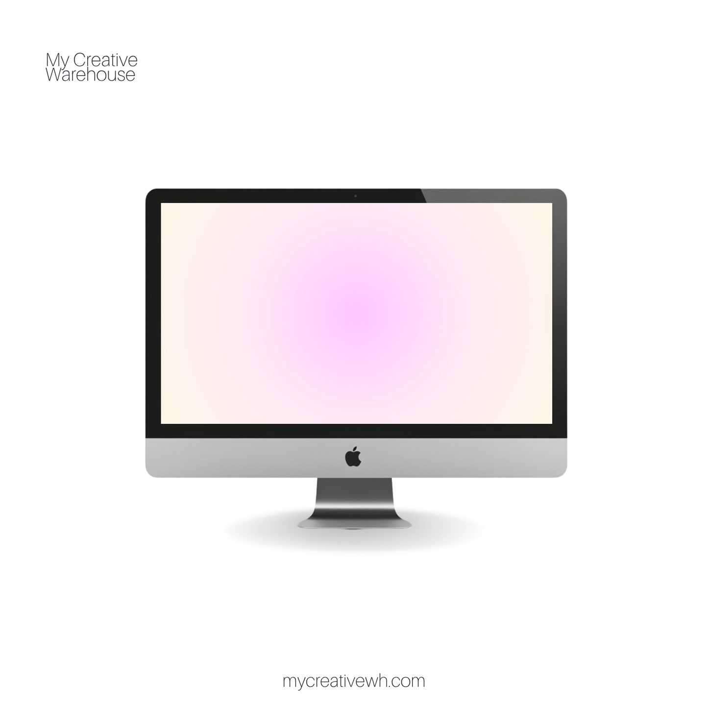 Coral Pink Summer Aura Gradient Desktop Wallpaper
