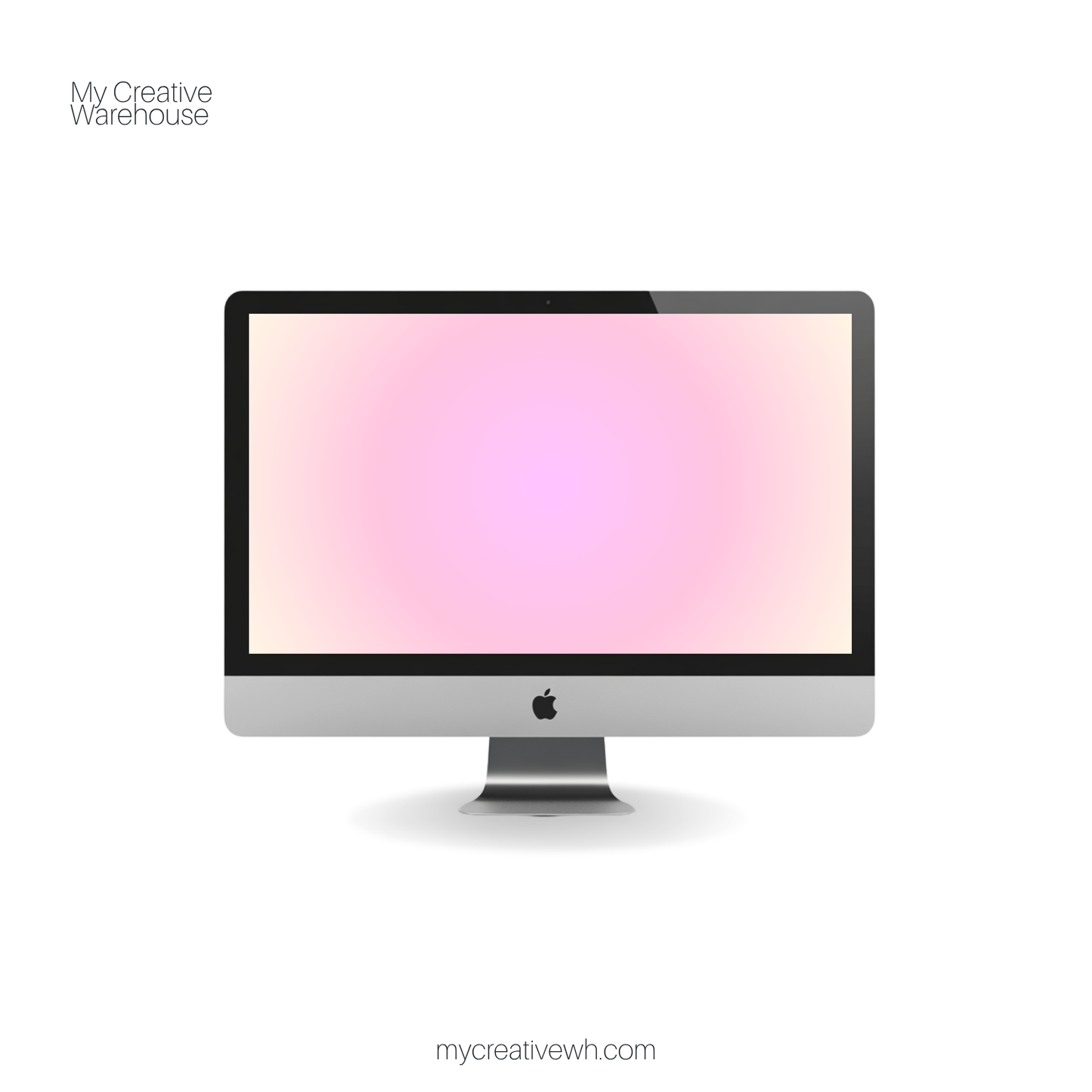Coral Pink Summer Aura Gradient Desktop Wallpaper