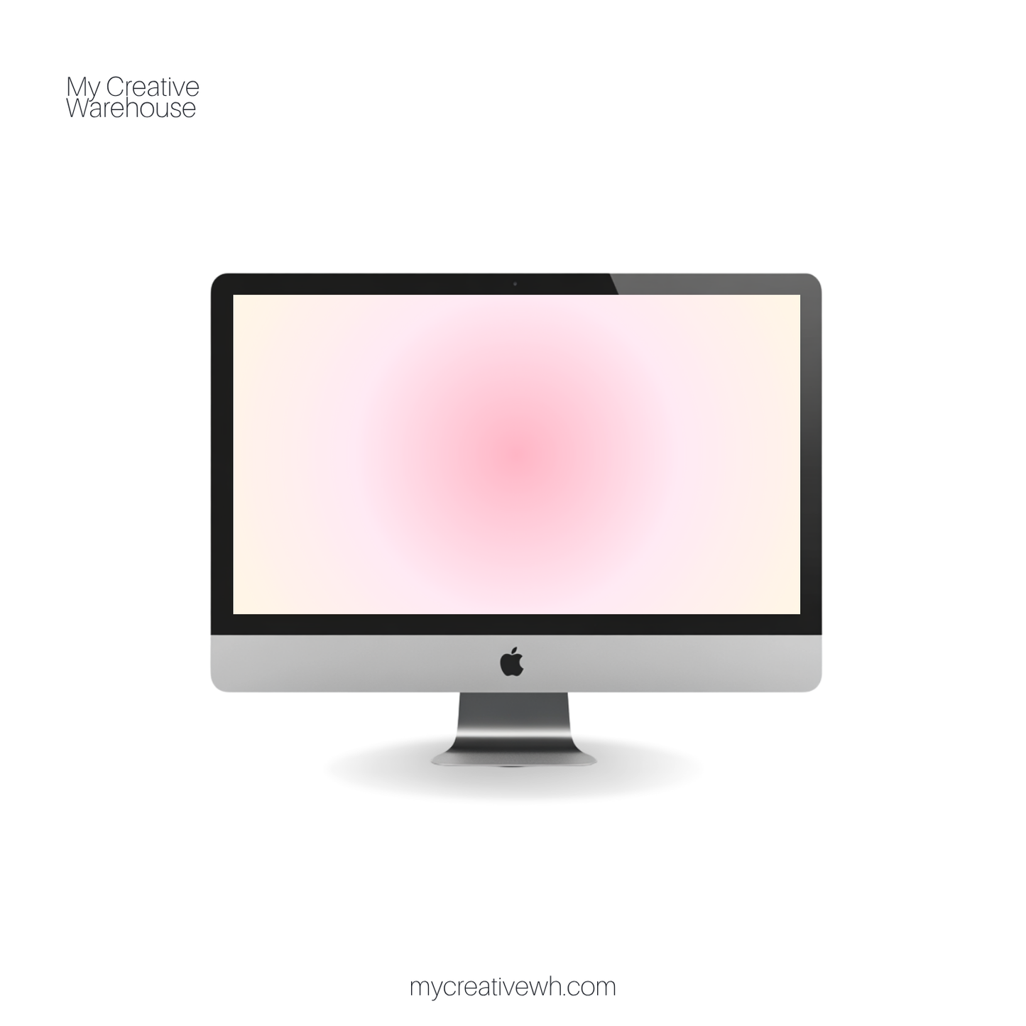 Coral Pink Summer Aura Gradient Desktop Wallpaper