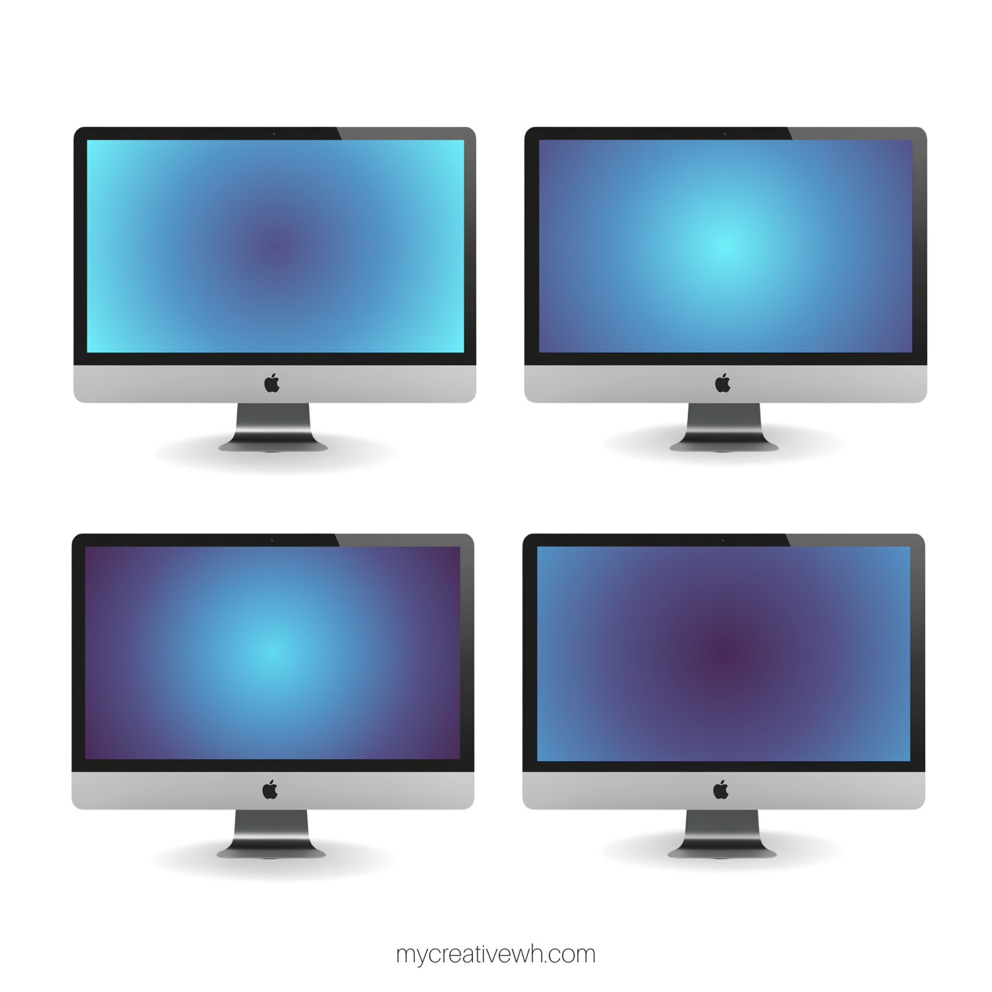 Deep Ocean Hue Blue Green Aura Desktop Wallpaper