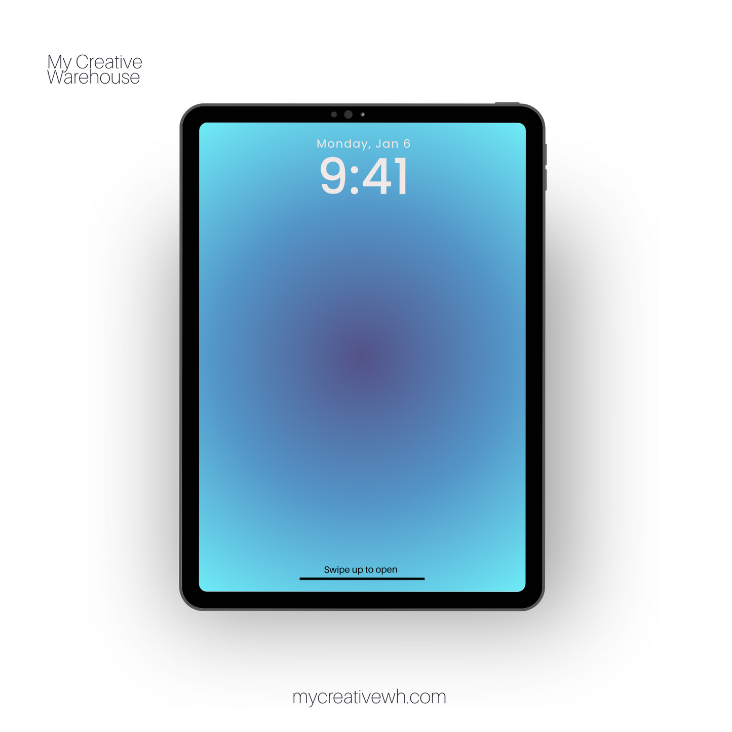 Deep Ocean Hue Blue Green Aura iPad Wallpaper