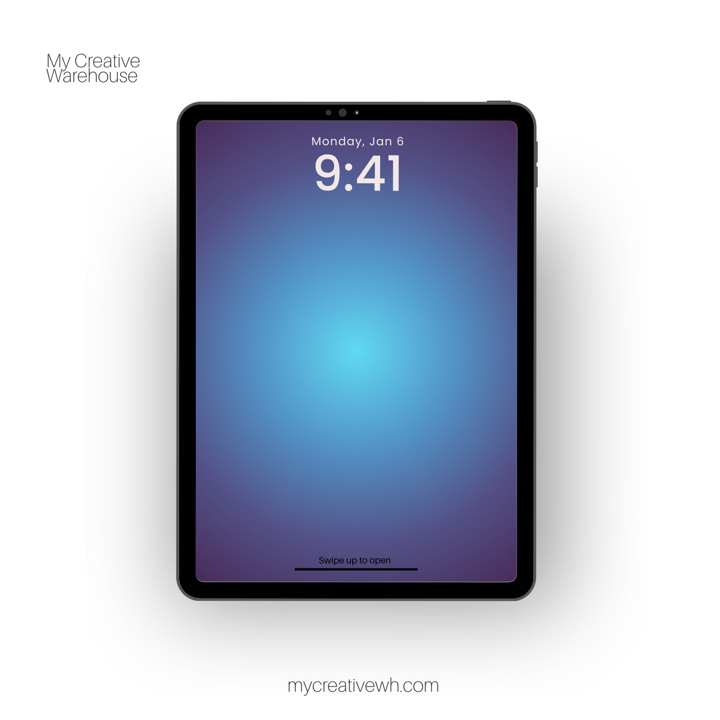 Deep Ocean Hue Blue Green Aura iPad Wallpaper