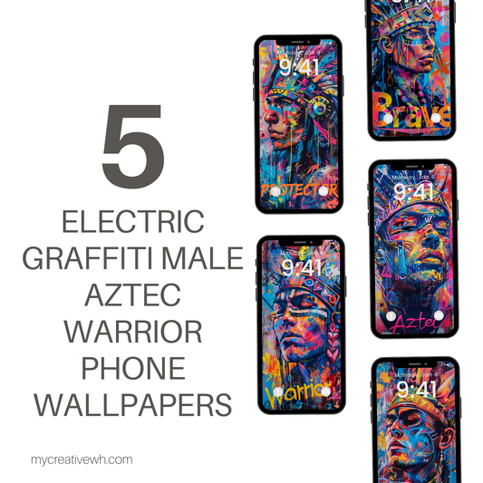 Electric Graffiti Male Aztec Warrior Phone Wallpapers