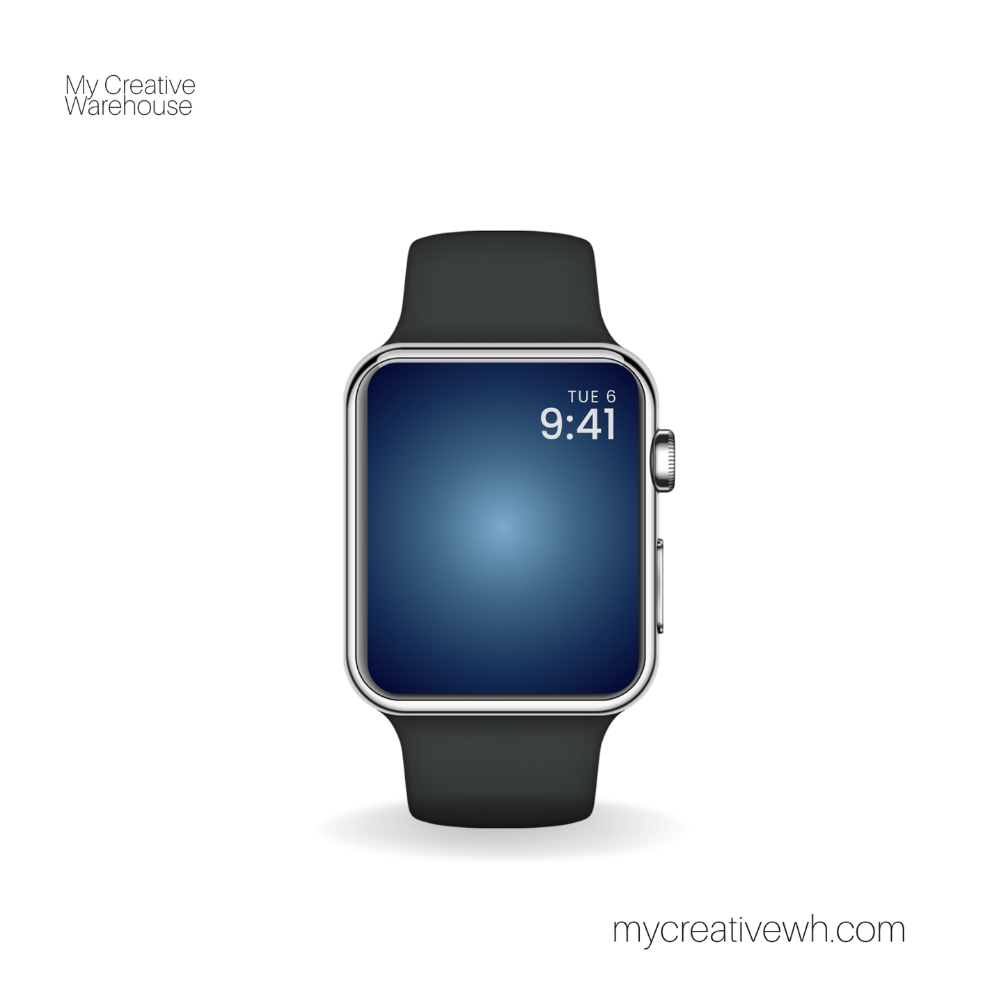 Midnight with Pale and Slate Blue Dark Aura Apple Watch Wallpaper