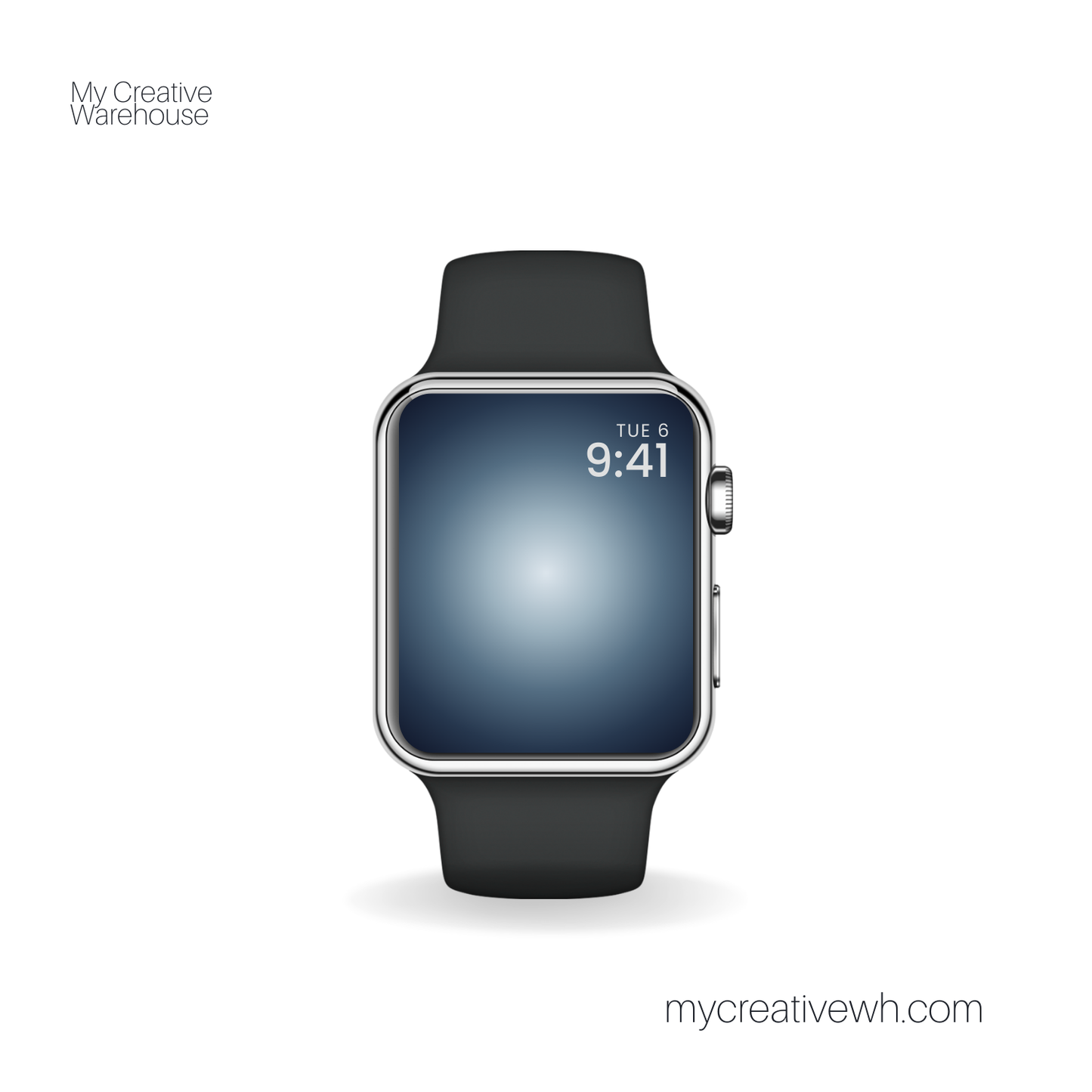 Midnight with Pale and Slate Blue Dark Aura Apple Watch Wallpaper