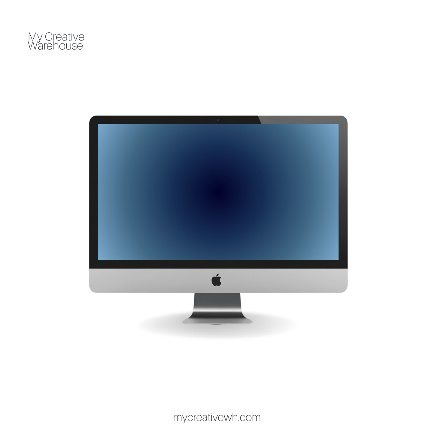Midnight with Pale and Slate Blue Dark Aura Desktop Wallpaper