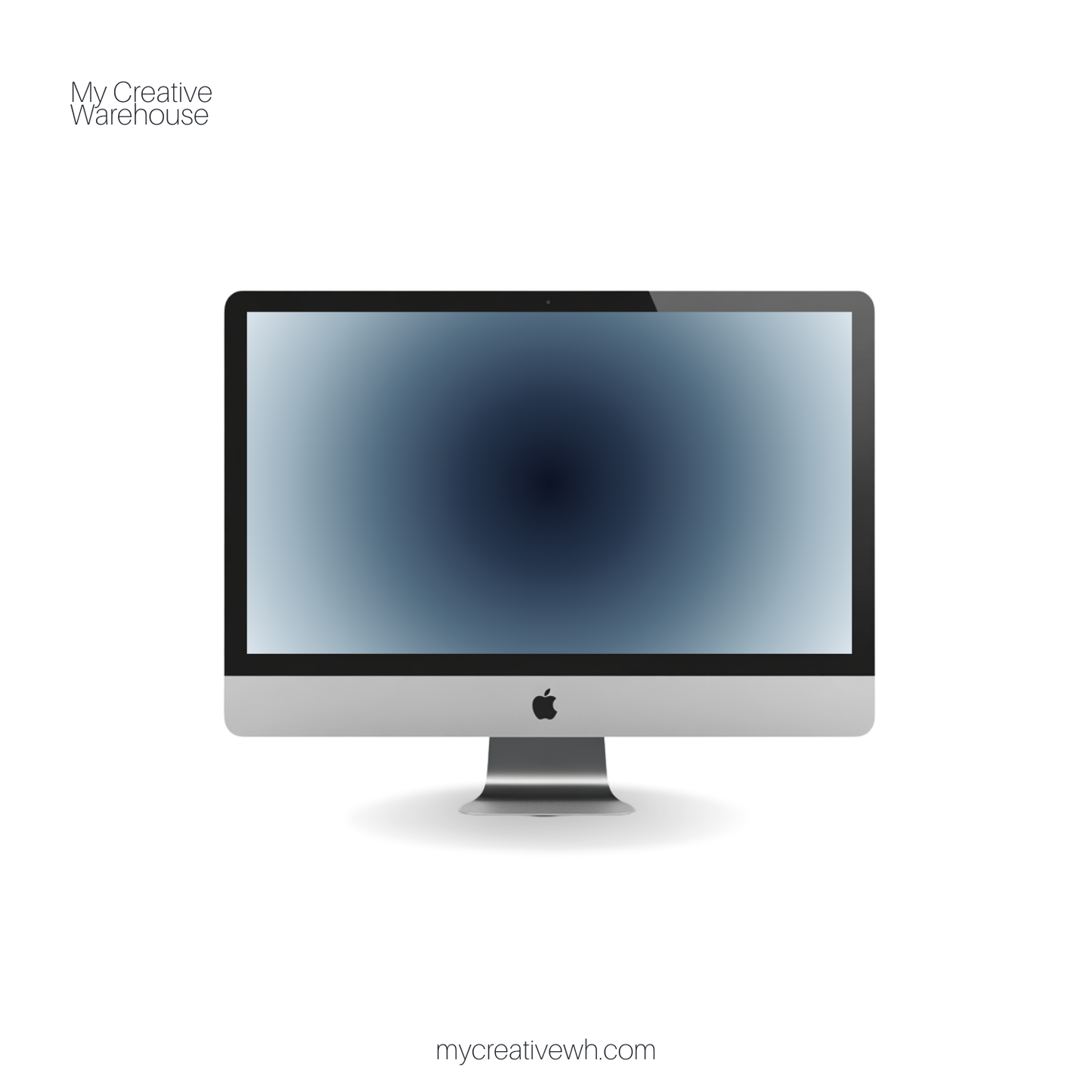 Midnight with Pale and Slate Blue Dark Aura Desktop Wallpaper