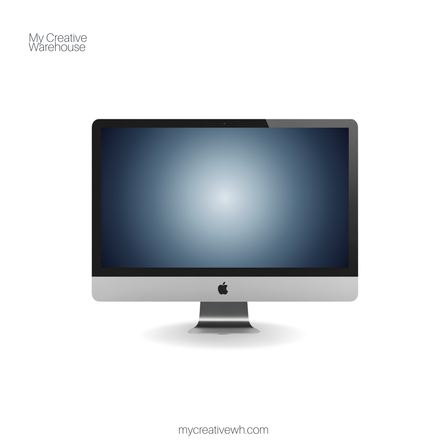 Midnight with Pale and Slate Blue Dark Aura Desktop Wallpaper
