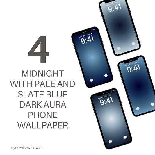 Midnight with Pale and Slate Blue Dark Aura Phone Wallpaper
