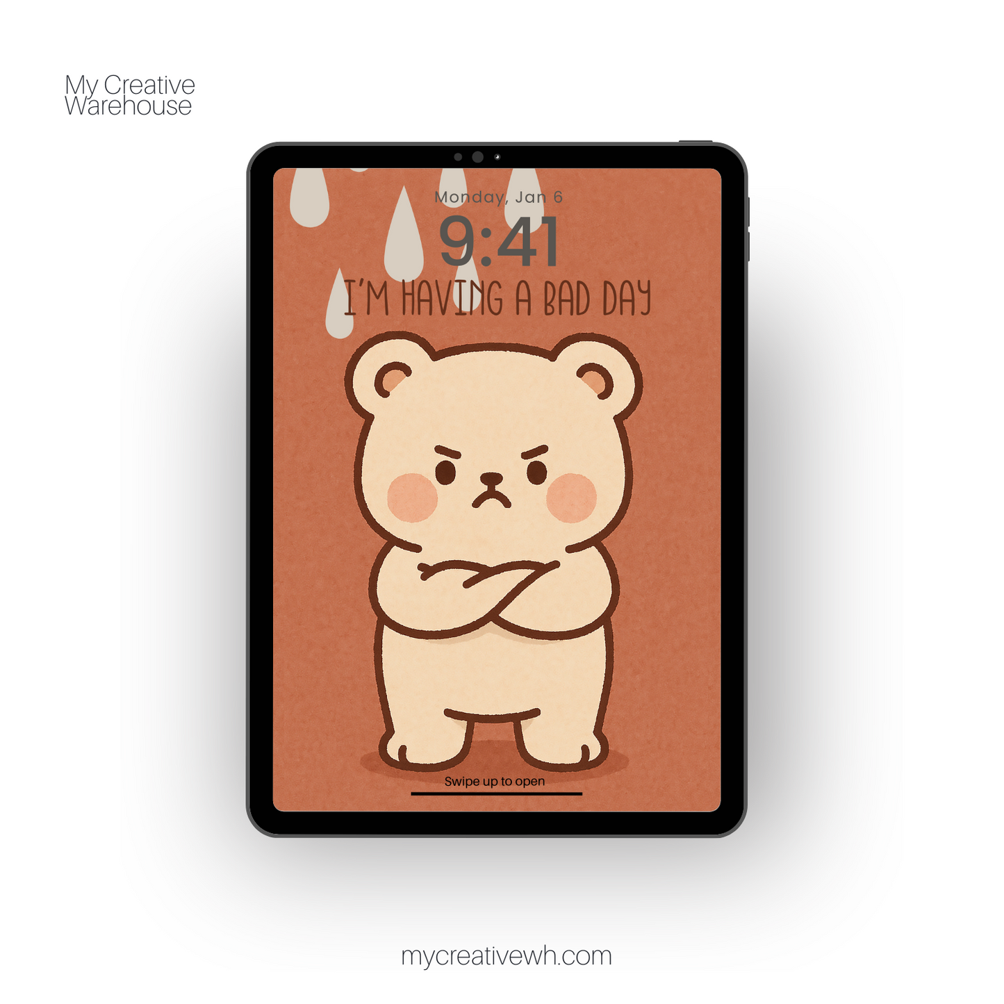 Moody Kawaii Teddy Bear iPad Wallpapers