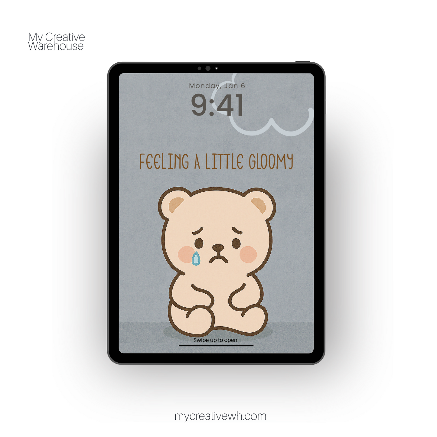 Moody Kawaii Teddy Bear iPad Wallpapers