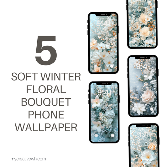 Soft Winter Floral Bouquet Phone WallPaper
