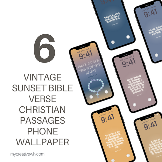Vintage Sunset Bible Verse Christian Passages Phone Wallpaper